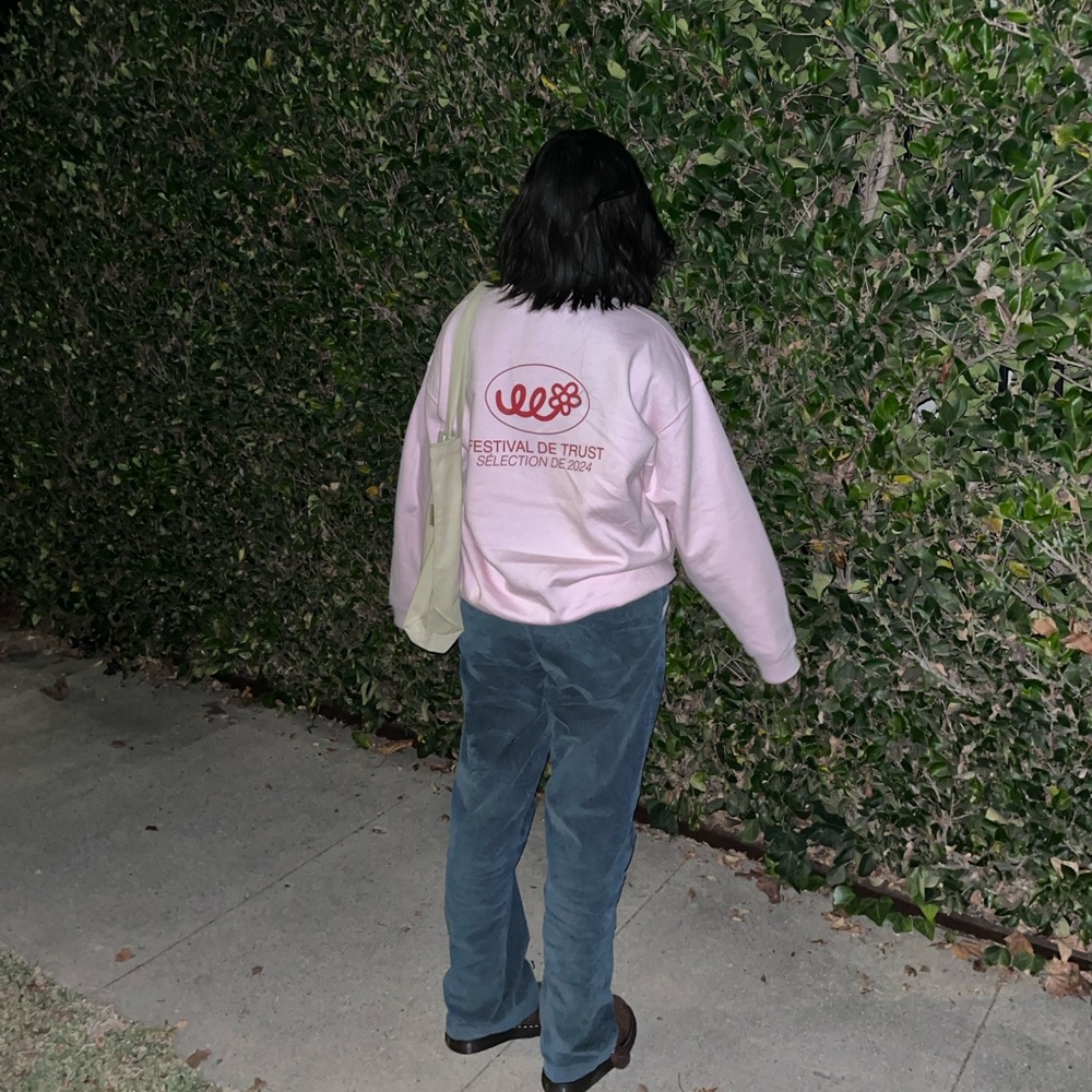 Pink Printed Sweatshirt